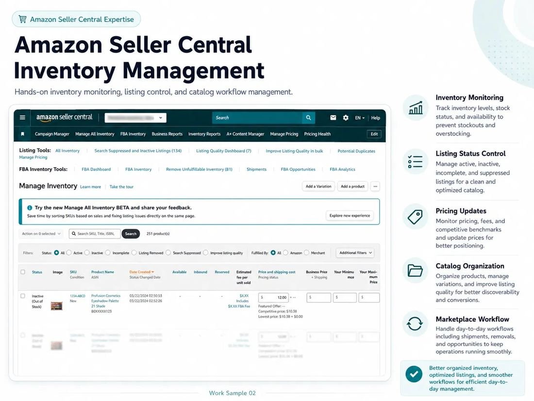 Amazon Seller Central Inventory Management